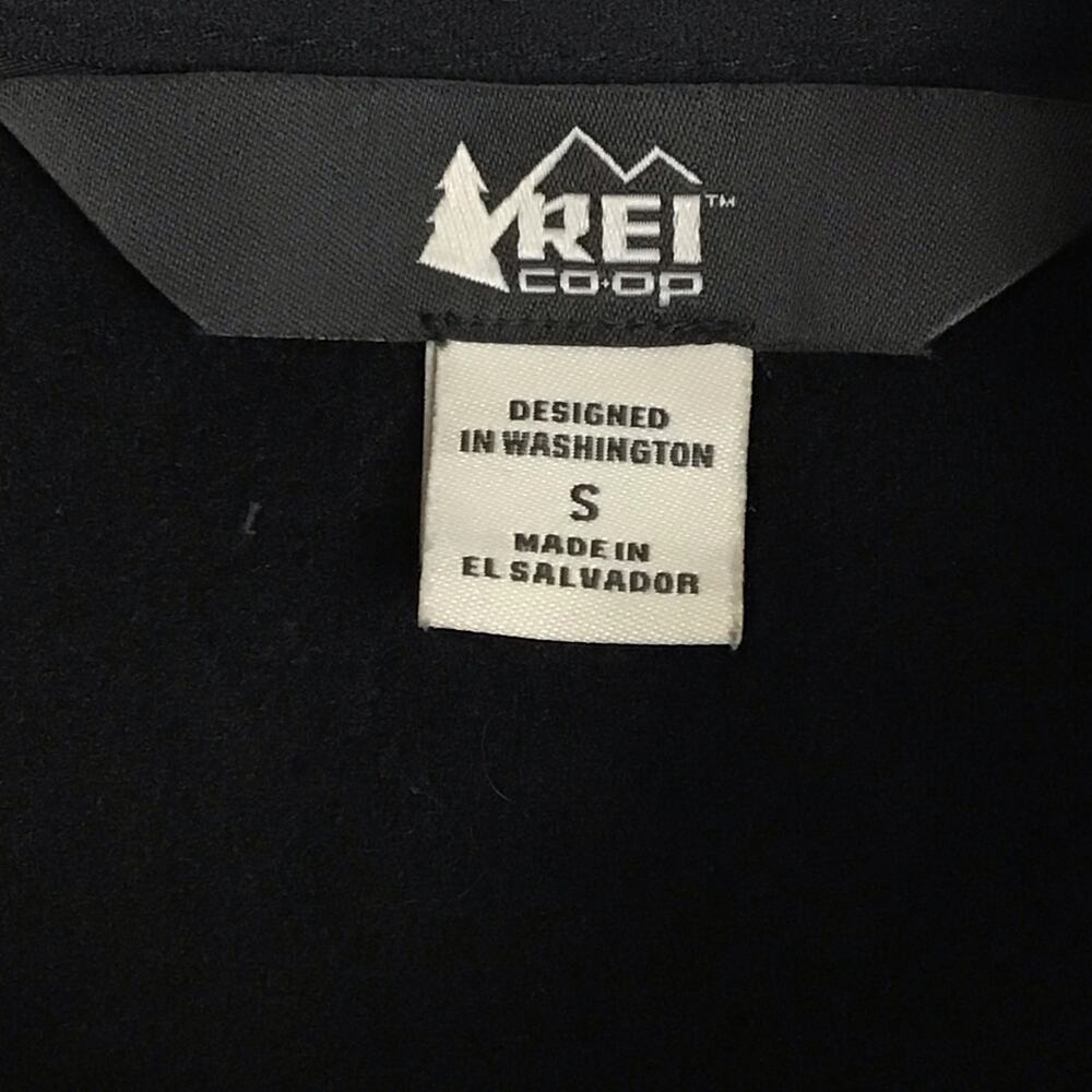 REI Polartec Fleece Outdoor Co Op Black Insulated Zip Front Vest sz Small Med - Picture 4 of 7